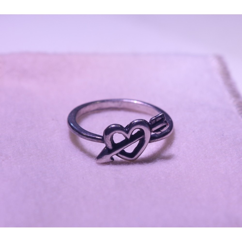 JAMES AVERY Retired Heart Ring Size 8 Sterling Silver